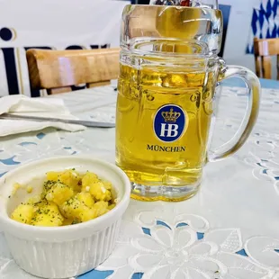 Radler with potato salad