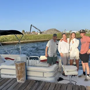 Family time on the deck boat !