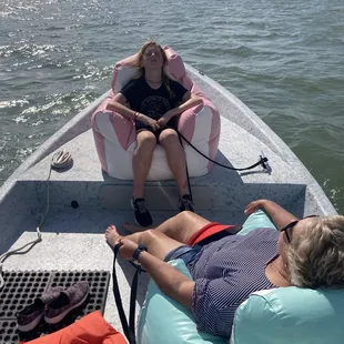 Cruisers resting on the marine bean bag chairs!!!!!   Ahhhh.....