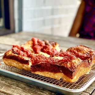 Pepperoni Detroit Style Pizza