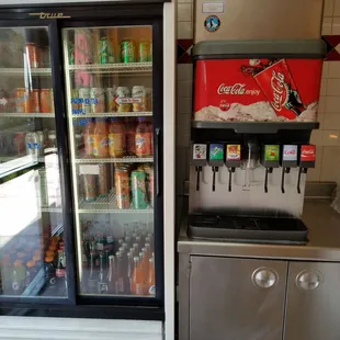 Refrigerated beverages and fountain drinks