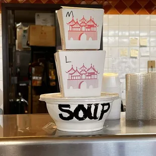 Soup and takeout sizes