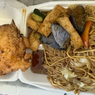 Egg foo young- can't remember the last time I had a deep fried version! Old skool!