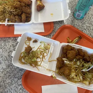 Orange Chicken chow mein