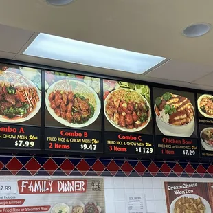 menu: chinese fast food. chinese take out.