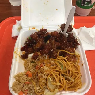 Chinese food for poor people. I don't care if this sounds snobbish but this tasted and looked like "slop"