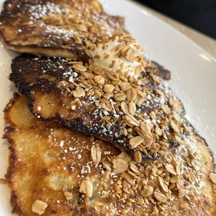 Rolled oats blueberry pancakes