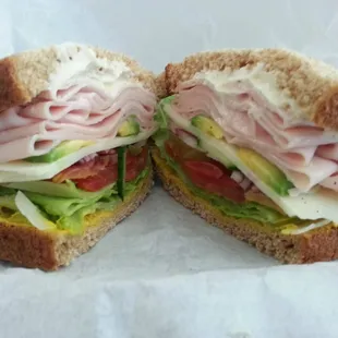 Turkey on wheat with avocado and Swiss. No disappointment here. It was everything I wanted in a sandwich today.