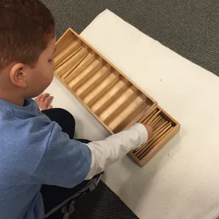 Here my son is doing one of the jobs.