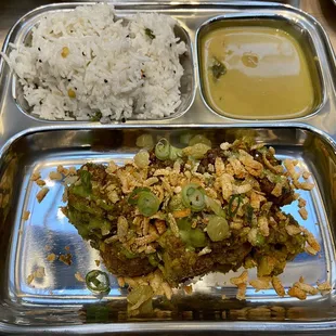 Rotisserie Cauliflower with Coconut Rice and Malabar Curry