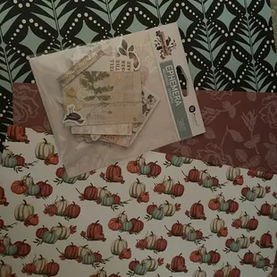 Scrapbook paper and decorative scraps of paper