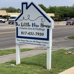A Little Blue Hose sign for The Little Blue House! So creative!!