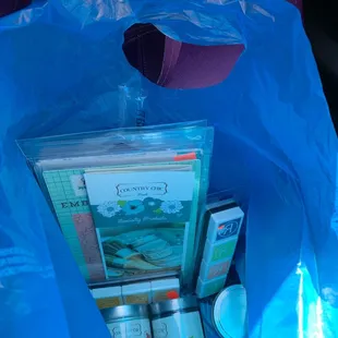 Blue bag of goodies!