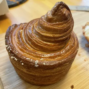 a pastry on a cutting board