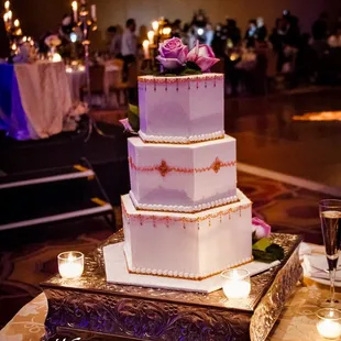 Three Tier Butter Cream Wedding Cake 1