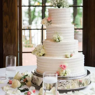 Four Tier Butter Cream Wedding Cake 2