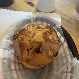 Peanut butter chocolate chip muffin