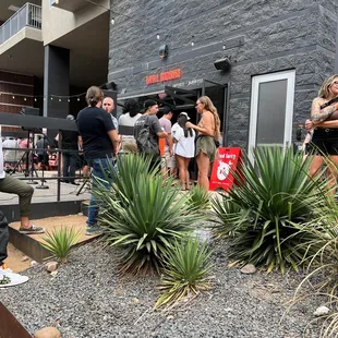 In line on Monday night for bad Larry