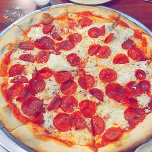 pepperoni and cheese pizza