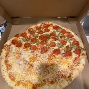 a pizza in a box