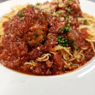 Angel Hair w/Meatballs