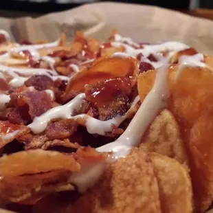 Homemade smothered chips.