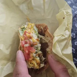 Shredded beef taco was delicious