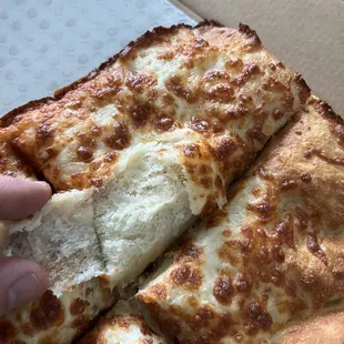 No sauce and not deep dish.