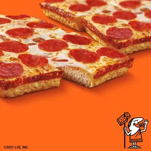 a slice of pepperoni pizza