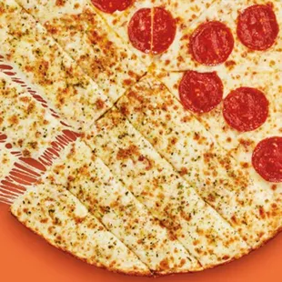 pepperoni and cheese pizza