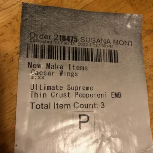 Sticker adhered to pizza box