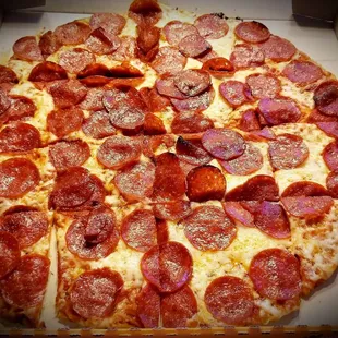 Thin crust pepperoni..