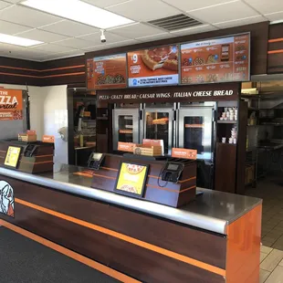 the inside of a restaurant