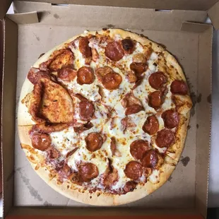 a pizza in a box