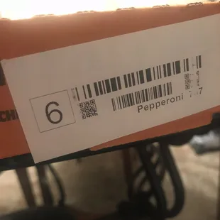 the number six on the box
