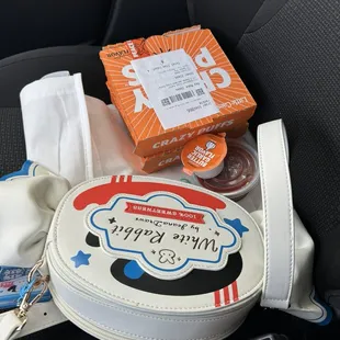 pizza puffs and crazy sauce and butter garlic dip