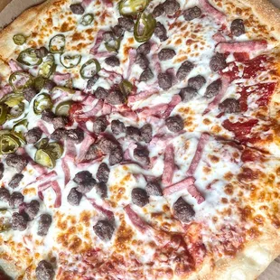 Jalapeno (Half), Ham (Whole), Seasoned Beef (Whole).