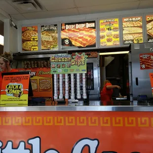 Counter at Little Caesars.