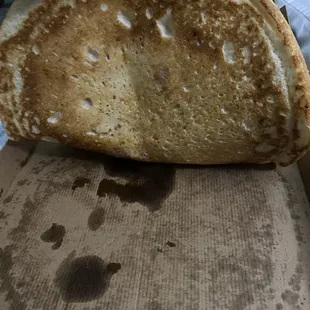 Pizza isn&apos;t cut all the way through.