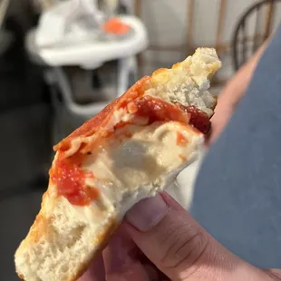 The dough wasn't even cooked all the way