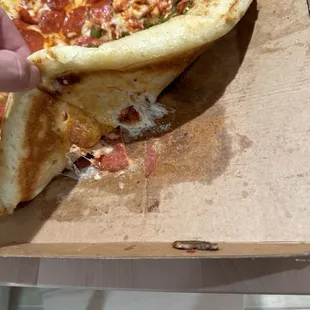 Uncooked pizza dough