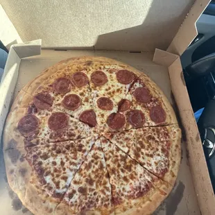 Hot and ready  pizza