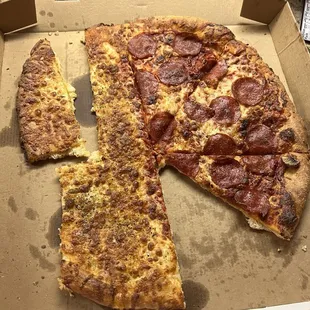 Burnt pizza