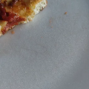 hair on pizza