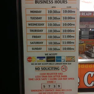 Business hours