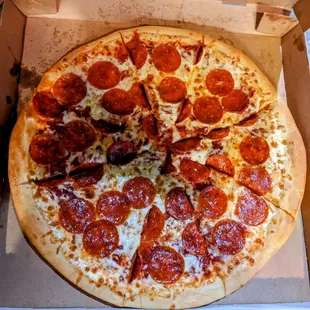 Classic pepperoni pie