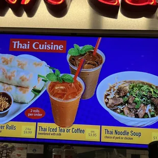 Menu as of 5/13/22
