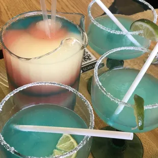 Rainbow margaritas