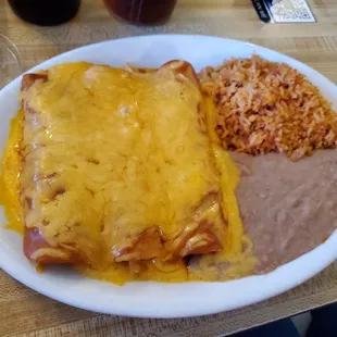 Chicken Enchiladas dinner