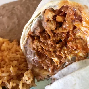 Pastor burrito with no lettuce